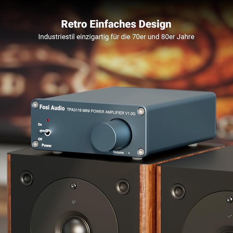 Fosi Audio V1.0G 50W Mini Hi-Fi Sztereó Erősítő Otthoni Hangszórókhoz