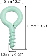 Kék mini csavaros szemescsavar 200db - DIY ékszerkészítéshez 2