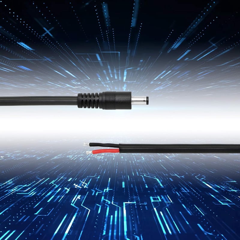 GINTOOYUN DC Tápkábel 5.5x2.1mm - 3 Láb Hosszú Csupasz Végű Adapter Kábel CCTV Biztonsági Kamerákhoz, LED Szalagokhoz, DVR Rendszerekhez (2 