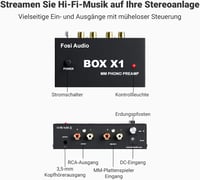 Fosi Audio Box X1 MM lemezjátszó előerősítő, fejhallgató és RCA kimenettel 4