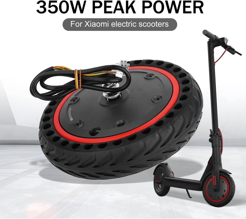 Yungeln 36V 350W Elektromos Roller Motor Tömör Gumiabroncsos Kerékkel - Xiaomi 1S M365 Pro/Pro2/Mi3 Rollerekkel Kompatibilis Alkatrész