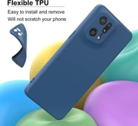 OPPO Find X5 Pro 5G kék szilikon védőtok - Foluu mikroszálas, ütésálló 7