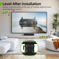 USX MOUNT Dupla Karos TV Fali Tartó 37-90" Képernyőkhöz, 60kg Teherbírással, ±45° Forgatható, Dönthető, VESA 600x400mm Kompatibilis LED/LCD/ 7