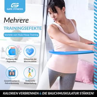 GATE FITNESS Hullámdesign Hula Hoop Karika 1,5 kg - Felnőtteknek és Gyerekeknek Fogyáshoz 15