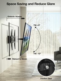 USX-MOUNT dönthető, forgatható TV fali tartó 32-70" LED, OLED, plazma TV-hez, 50kg-ig 2