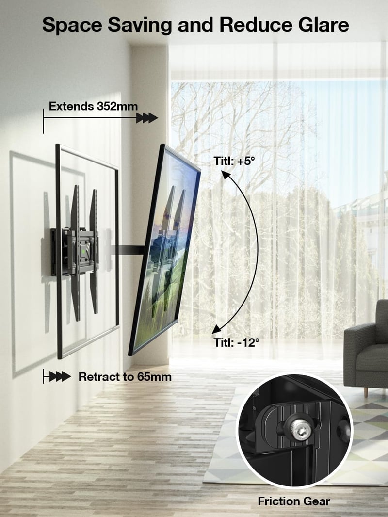 USX-MOUNT dönthető, forgatható TV fali tartó 32-70" LED, OLED, plazma TV-hez, 50kg-ig