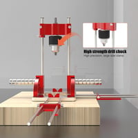 CEIEVER Fúróállvány Tokmánnyal - 0-60° Állítható Szögű Fúrósegéd Elektromos Fúrókhoz és Csavarozókhoz, Alumínium Ötvözet, Mélységütközővel 6