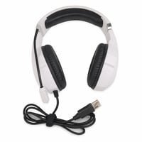 Ozeino Gaming Headset PS4 PS5 PC Xbox 360 mikrofonnal RGB világítással 3D — szakadozó fülpárnák, koszos fejpánt (Használt) 1