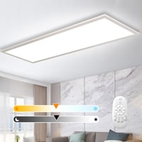 Dimmable LED Mennyezeti Lámpa 100x25cm, 28W Panel Távirányítóval, Memória Funkcióval, 2700K-6500K Állítható Fényerő, Ultravékony Irodai Napp 1