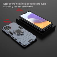 Samsung Galaxy M32 kék tok gyűrűtartóval, üvegfóliákkal és autós tartóval 4