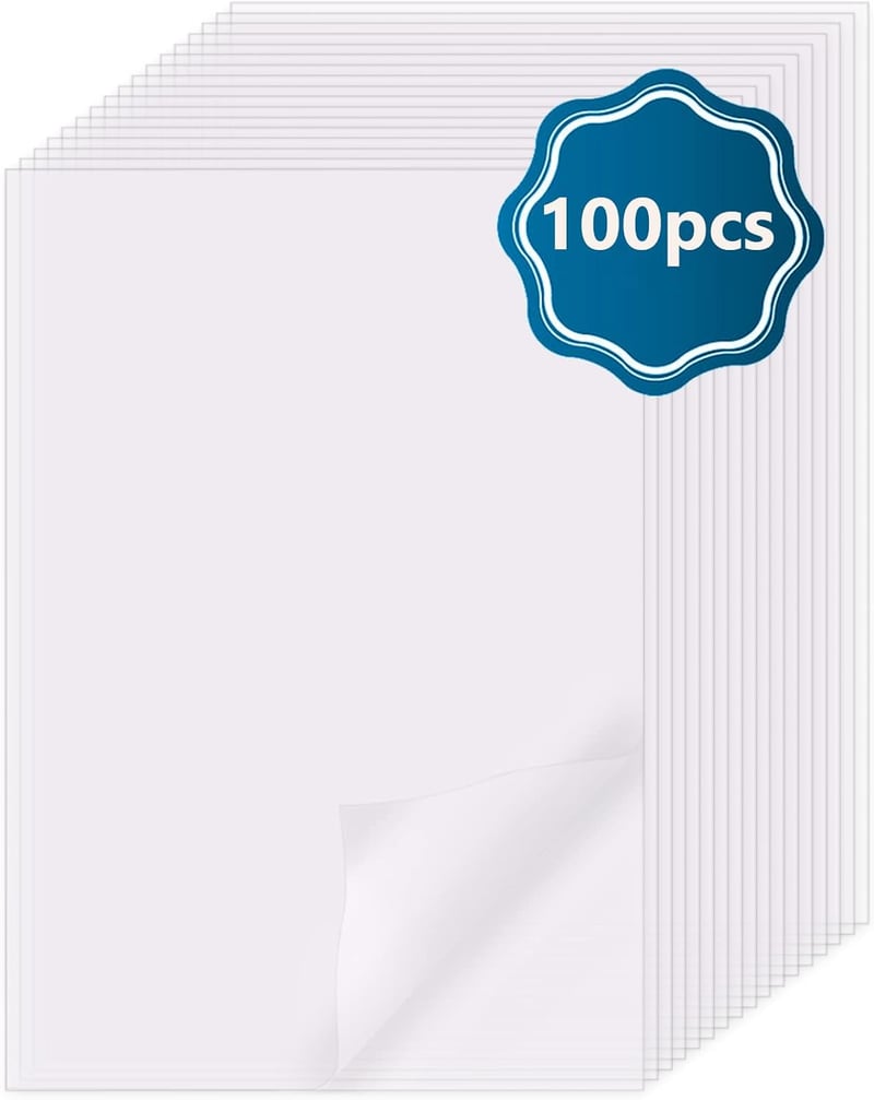 OSDUE Pauszpapír A4 - 100 lapos, 53g/m², Nyomtatható, Átlátszó Rajzpapír Vázlatokhoz, DIY Kézműveskedéshez, Lámpásokhoz, Csomagoláshoz