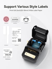 NIIMBOT B21 Vezeték Nélküli Hőnyomtatós Címkéző Gép - Tintamentes Bluetooth Címkenyomtató  4
