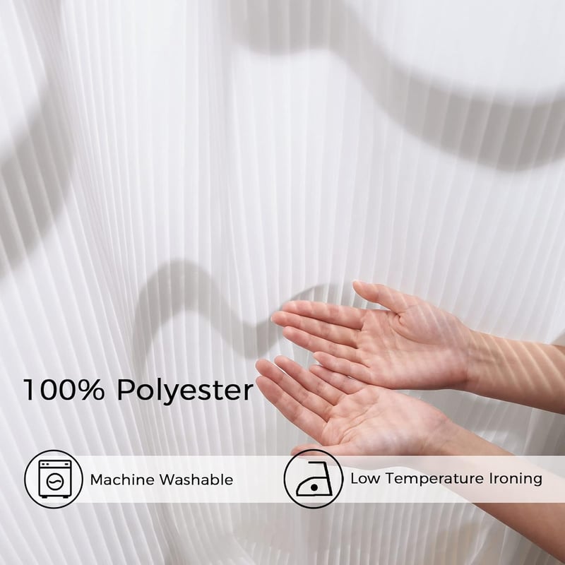 Topfinel Perdea Semitransparentă Albă pentru Dormitor și Living - 225x140 cm