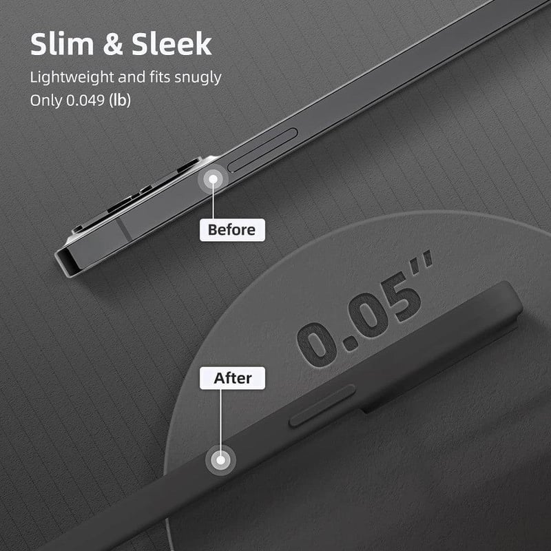 iPhone 13 Pro Fekete Ultravékony Ütésálló Szilikon Védőtok