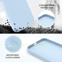 Apple iPhone 12 Világoskék Szilikon Védőtok Mikroszálas Béléssel 4