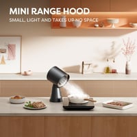 CIARRA CBPHB01 Hordozható Mini Páraelszívó - 2 Sebességes Asztali Légtisztító LED Világítással, Kempinghez, Lakóautóhoz, Grillezéshez 6