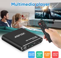 AGPTEK 1080p HD Médialejátszó TV-hez - HDMI, USB, SD, Távirányító, Kék 2
