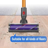 DrRobor Elektromos Kefefej Dyson V7 V8 V10 V11 V15 Porszívókhoz - Turbinás Padlófej Kemény Padlóra és Szőnyegre - Soft Roller Floor Nozzle 3