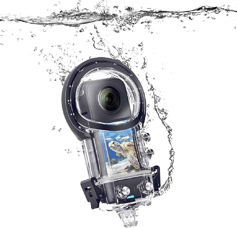 Annadue Vízálló Tok Insta360 ONE X3 Kamerához - IPX8 50m Merülési Védelem, Tartókonzollal, Búvárkodáshoz, Szörfözéshez