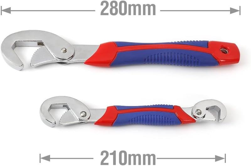 WORKPRO 2 részes gyorsállítású univerzális villáskulcs készlet, 9-32 mm, króm-vanádium acél, ergonomikus gumírozott markolattal