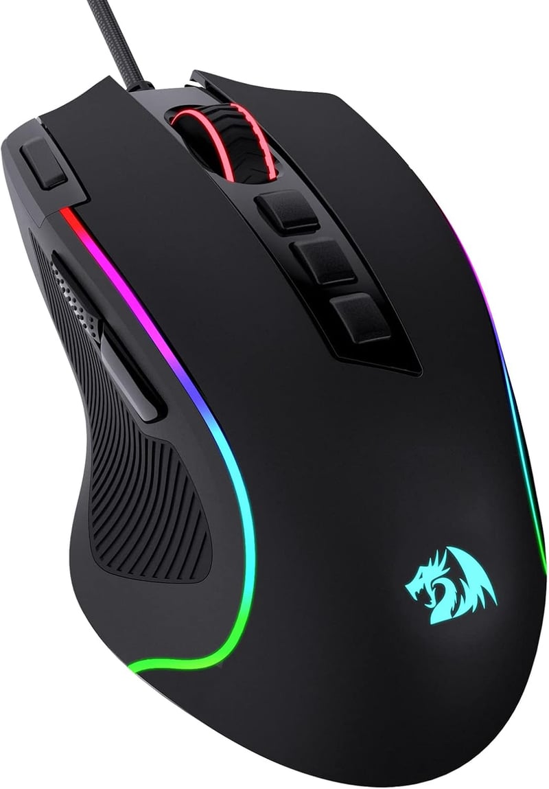 Redragon M612 Predator RGB gamer egér, 8000 DPI, 11 programozható gomb