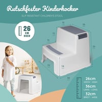 BEARTOP Prémium Kétlépcsős Gyerek Fellépő | Kék | 100kg Teherbírás | Csúszásgátló 5