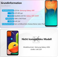 RongZy Samsung Galaxy A50 LCD Kijelző és Érintőképernyő Csere - OLED Fekete Kerettel - Kompatibilis A505FN/DS A505F Modellekkel - Szerszámok 4