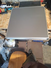 Masă pliabilă din aluminiu AKTIVE 63161 cu 4 taburete din oțel, 120x60 cm — mici deteriorări în mai multe locuri (stare: vezi a 2-a fotografie) 2