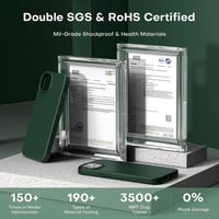 Apple iPhone 13 Pro Sötétzöld Szilikon Tok Fólia Szettel 5