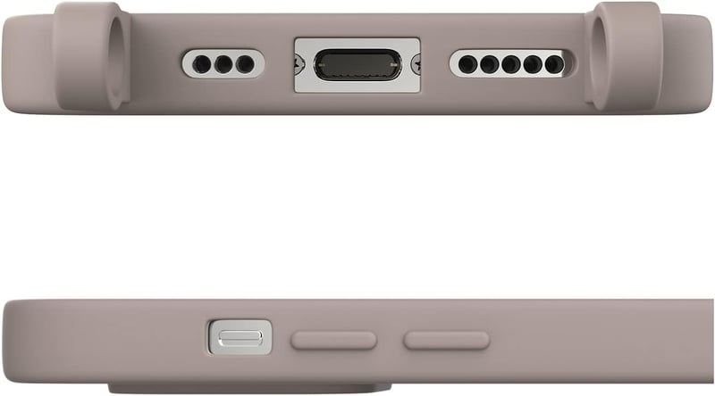 iPhone 15 Barna Szilikon Tok Nyakpánttal - ZTOFERA Védőtok