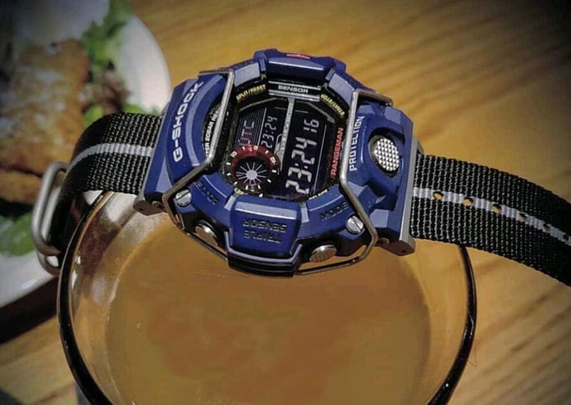 Casio G-Shock kompatibilis 22mm-es nylon óraszíj fém adapterekkel