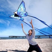Pillangó Sárkány - 140x71cm Könnyen Repülő Egysoros Strandpapírsárkány Gyerekeknek és Felnőtteknek 2