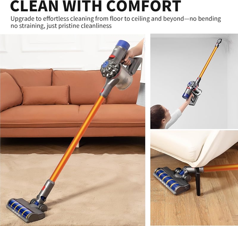 Dyson V7-V15 porszívókhoz arany teleszkópos hosszabbító cső, 72 cm, gyorszáras