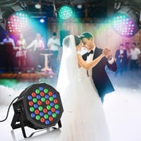 U`King RGB LED Reflektor Szett 4db - Újratölthető Akkumulátoros Színpadi Fény, 36 LED, Távirányítóval, Időzítővel - Esküvői, DJ, Parti Világ 6
