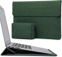 MacBook Pro 16" M3/M2/M1 védőtok állvánnyal, XPS 15 kompatibilis - Éjzöld 1