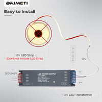 BRIMETI LED Transzformátor 12V 100W - Kompakt Tápegység 8,3A, AC 230V-DC 12V Átalakító Szalaghoz, Lámpához, Kültéri Világításhoz, Túlmeleged 3