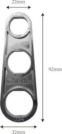 Chedin Csapszellőztető Szerelőkulcs - Alumínium Vízcsap Perlátor Kulcs M16/M18/M20/M22/M24/M28 Méretekhez - Környezetbarát 3