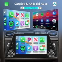Vezeték nélküli Carplay autórádió 1 DIN Android tükrözéssel, 5" kijelzővel, Bluetooth kihangosítóval, FM rádióval, tolatókamerával  2