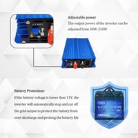 Újracsomagolt 500W MPPT Grid Tie Inverter napelemhez, 12V akkumulátorhoz - Y&H 8