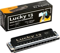 Lucky 13 szájharmonika, 13 lyukú basszus és blues hangszer, C-mollban 1