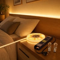 Čarolija svjetla u spavaćoj sobi: 10 m LED traka + 2x E14 toplo bijela žarulja 1