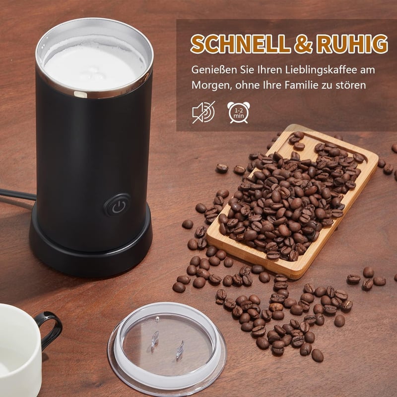 WIVIZL 3 az 1-ben Automata Elektromos Tejhabosító 530W - Forró és Hideg Tejhez, 248ml