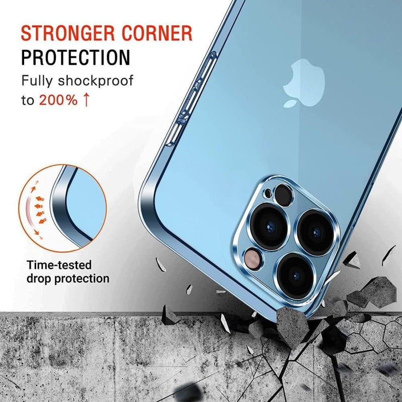 iPhone 13 Pro Átlátszó Tok Szett 3db Edzett Üveggel