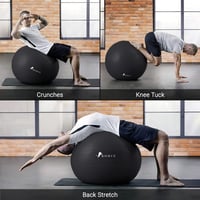 ROMIX Fitness labda 55-75cm - Fekete, pumpával, jógához, pilateshez, terhességhez 7