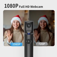 CZUR Halo Full HD 1080P Webkamera - 180° Forgatható Dupla Kamerás Streamcam Mikrofonnal, 90° Látószög, USB-C Csatlakozás, Zoom/Skype/Teams K 2