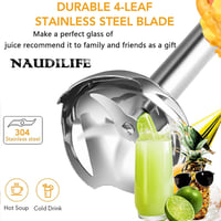 NAUDILIFE 4 az 1-ben botmixer szett, 15000 fordulat, állítható sebesség, bébiételhez 4