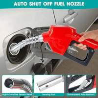 OULUTO 12V 260W Dízel Szivattyú Automata Leállítással - Öntöltő Üzemanyag Átszivattyúzó Réz Motorral, Tömlőkkel és Fúvókákkal - OLT260 Model 5