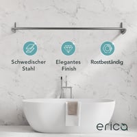 Erica U-alakú zuhanyfüggöny rúd 70x165x70 cm - Falra szerelhető, PVC bevonatú, rozsdamentes acél, fürdőszobai kiegészítő 5