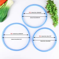 Gegao Szilikon Tömítőgyűrű Szett Instant Pot Kukta Edényhez (6Qt) - Kék/Piros, Mosogatógépben Mosható, Élelmiszerbarát Anyag 8
