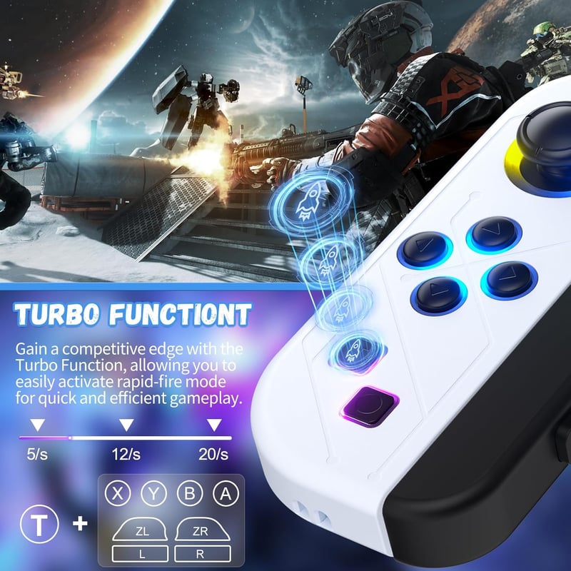 Bonacell vezeték nélküli RGB kontroller Switch-hez, LED/Turbo/Ébresztés funkcióval